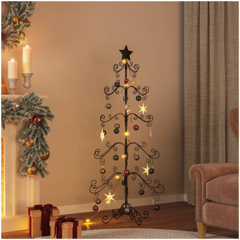 Albero Di Natale Decorativo In Metallo Nero 150 Cm - Foto 1