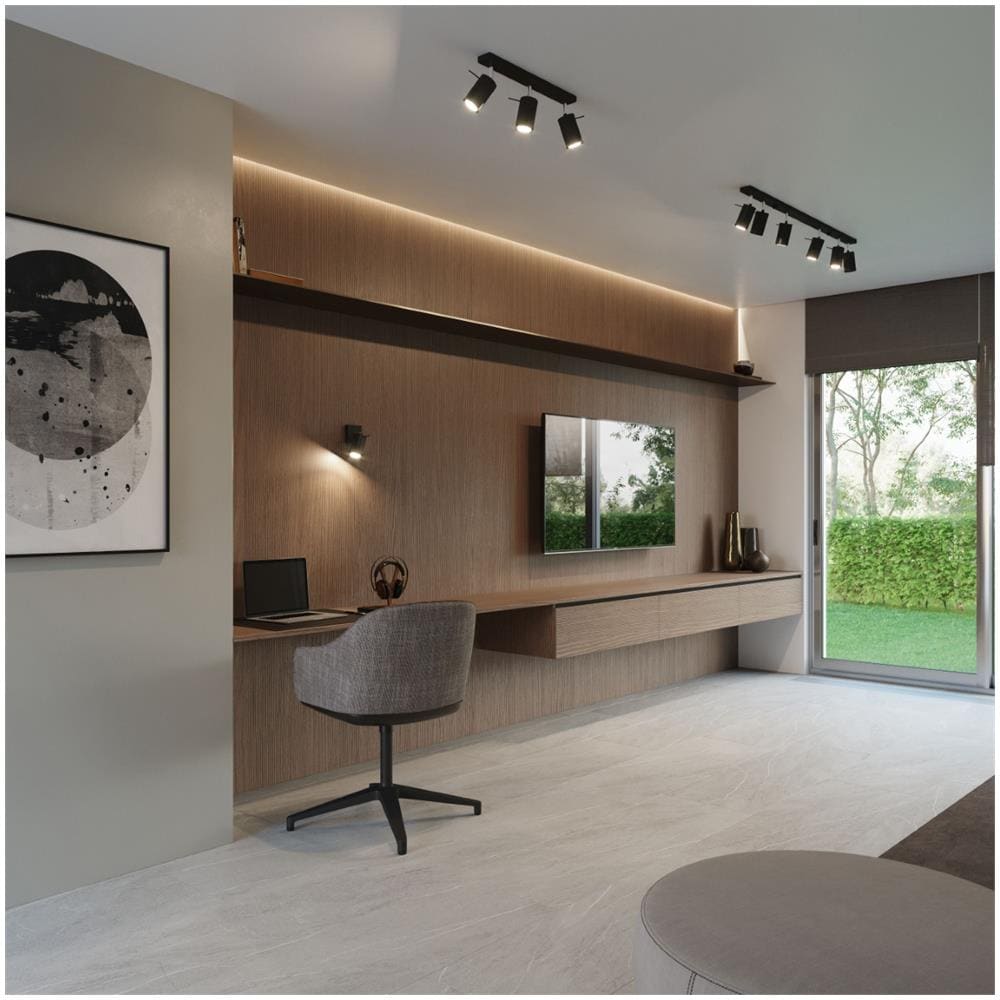 Lampada A Parete Ring Nero Un Interruttore Sl. 1049 - Moderno Lampade Da Parete Nero 16x8x8 Cm - Foto 1