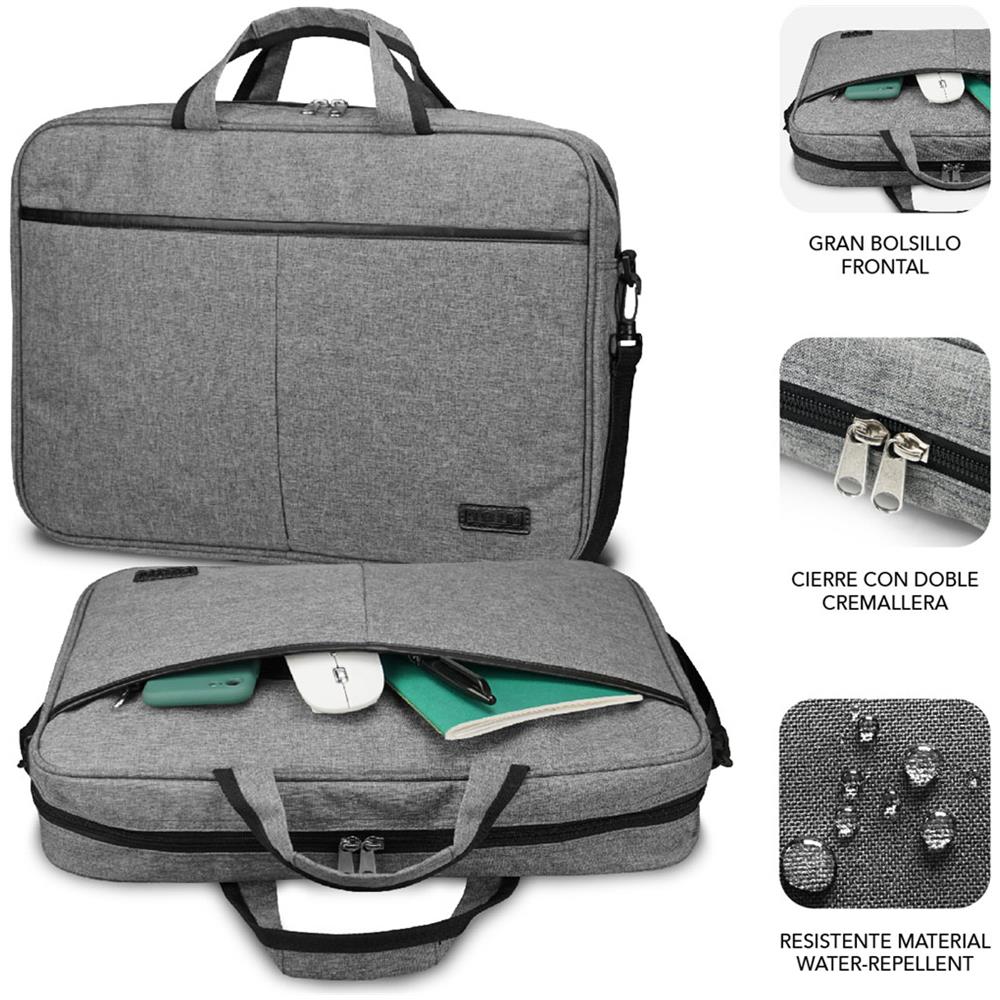 SUB-LB-3ELB010 borsa per laptop 39,6 cm (15.6") Borsa con caricamento dall'alto Grigio - Foto 2