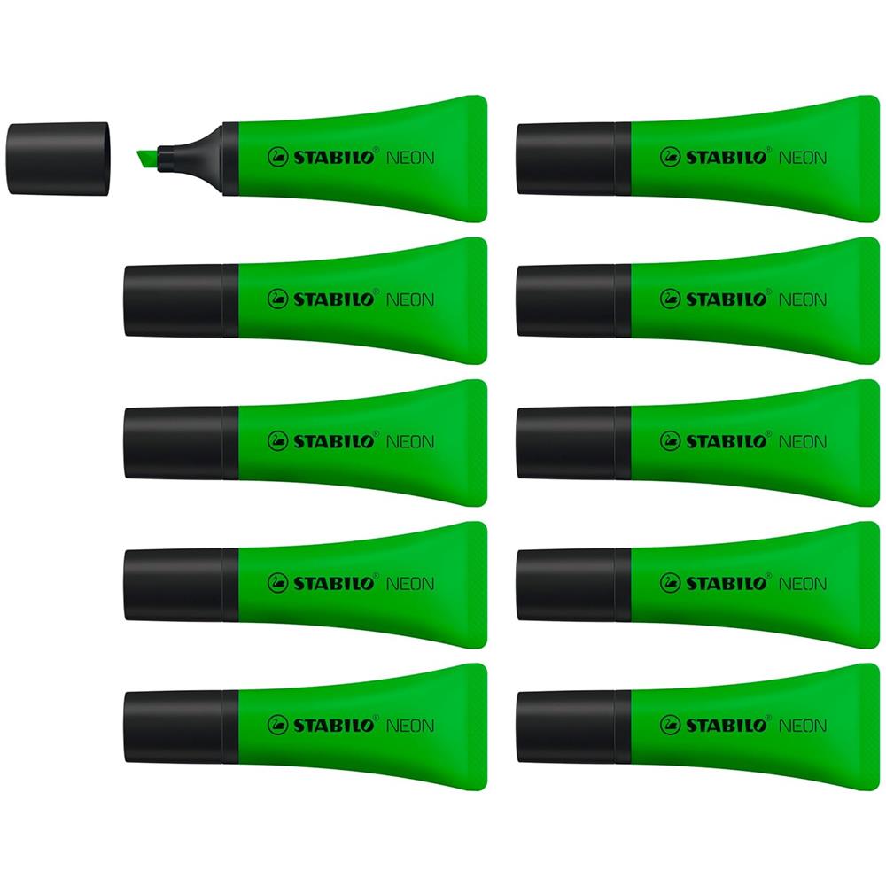 NEON - Evidenziatore - Confezione da 10 - Verde - Foto 1