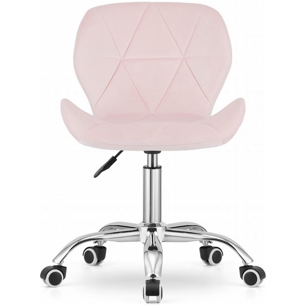 Sedia girevole da ufficio AVOLA velluto - rosa - Foto 2