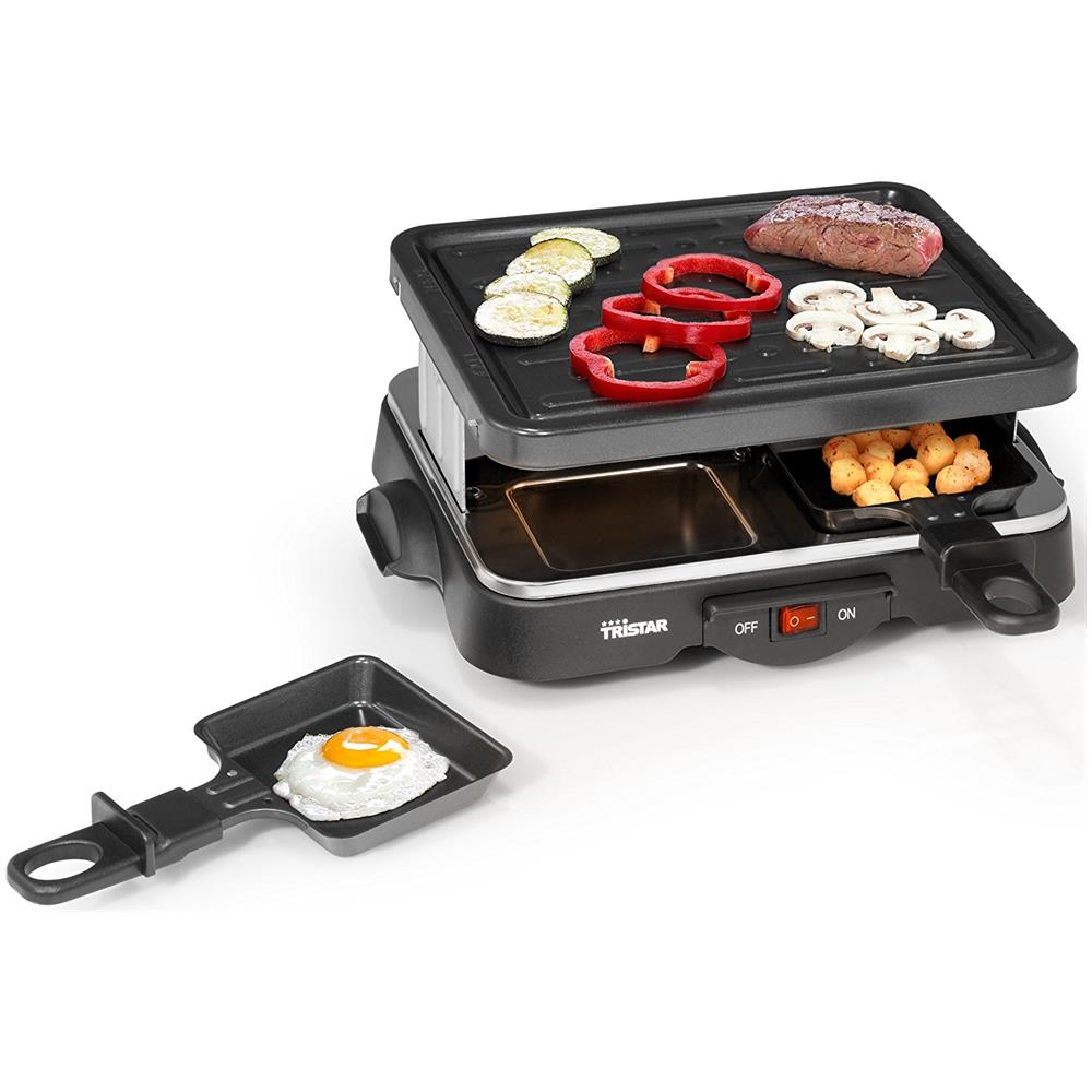 Raclette 4 Tegamini Piastra Grill Potenza 500 Watt - Foto 2