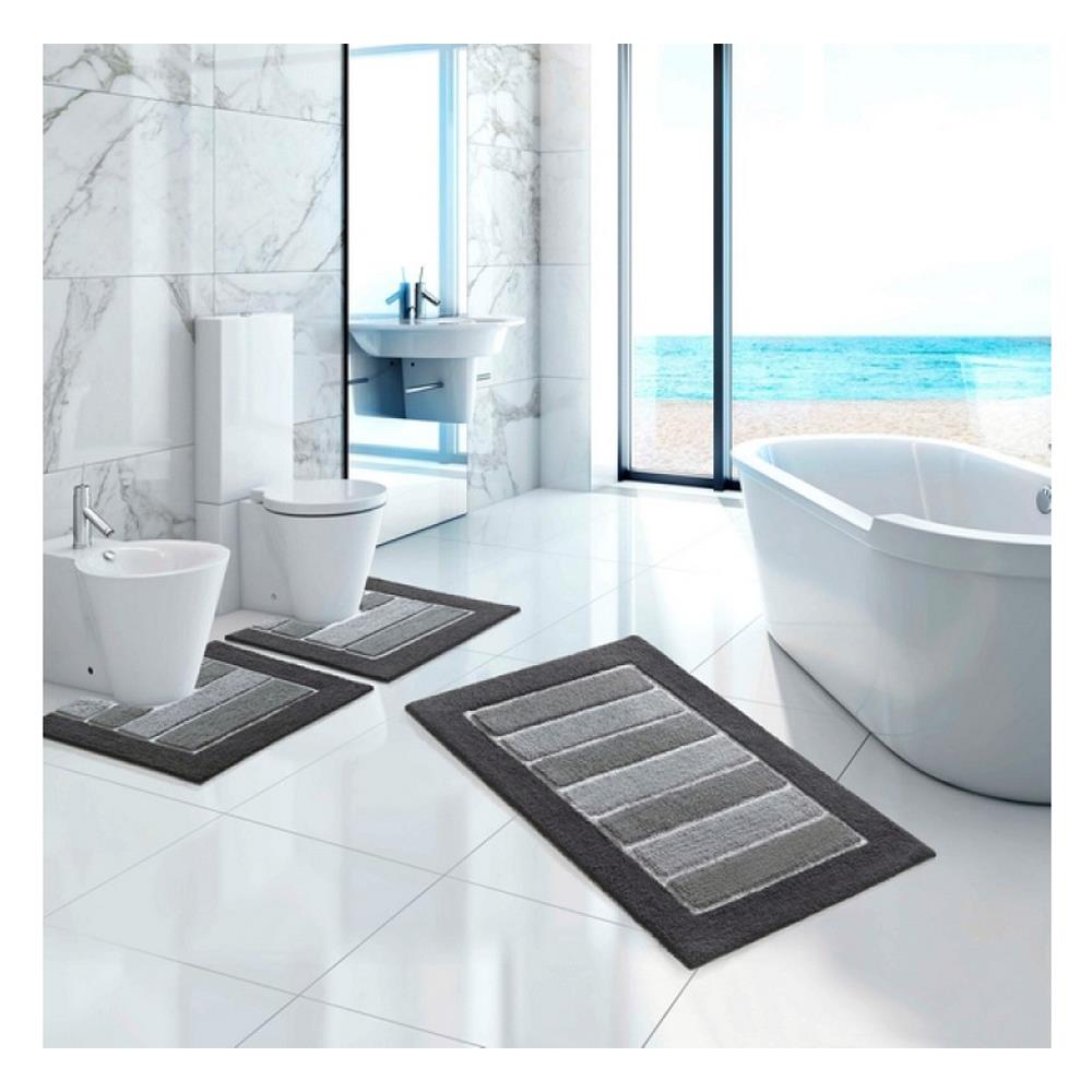 Tappeto Da Bagno Antiscivolo Disegno Line Colore Rosa 65x130 Rosa - Foto 2