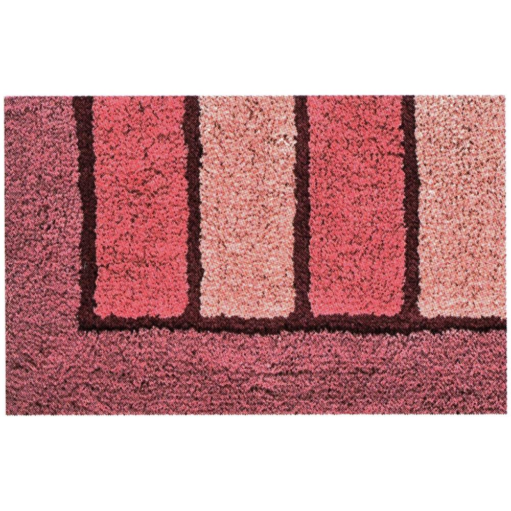 Tappeto Da Bagno Antiscivolo Disegno Line Colore Rosa 65x130 Rosa - Foto 1