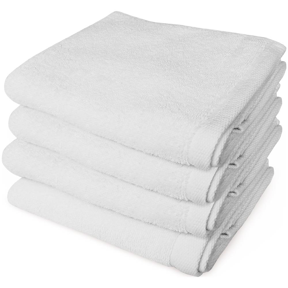 Set 4 Asciugamani 60 X 100 Cm Bianco - Foto 1