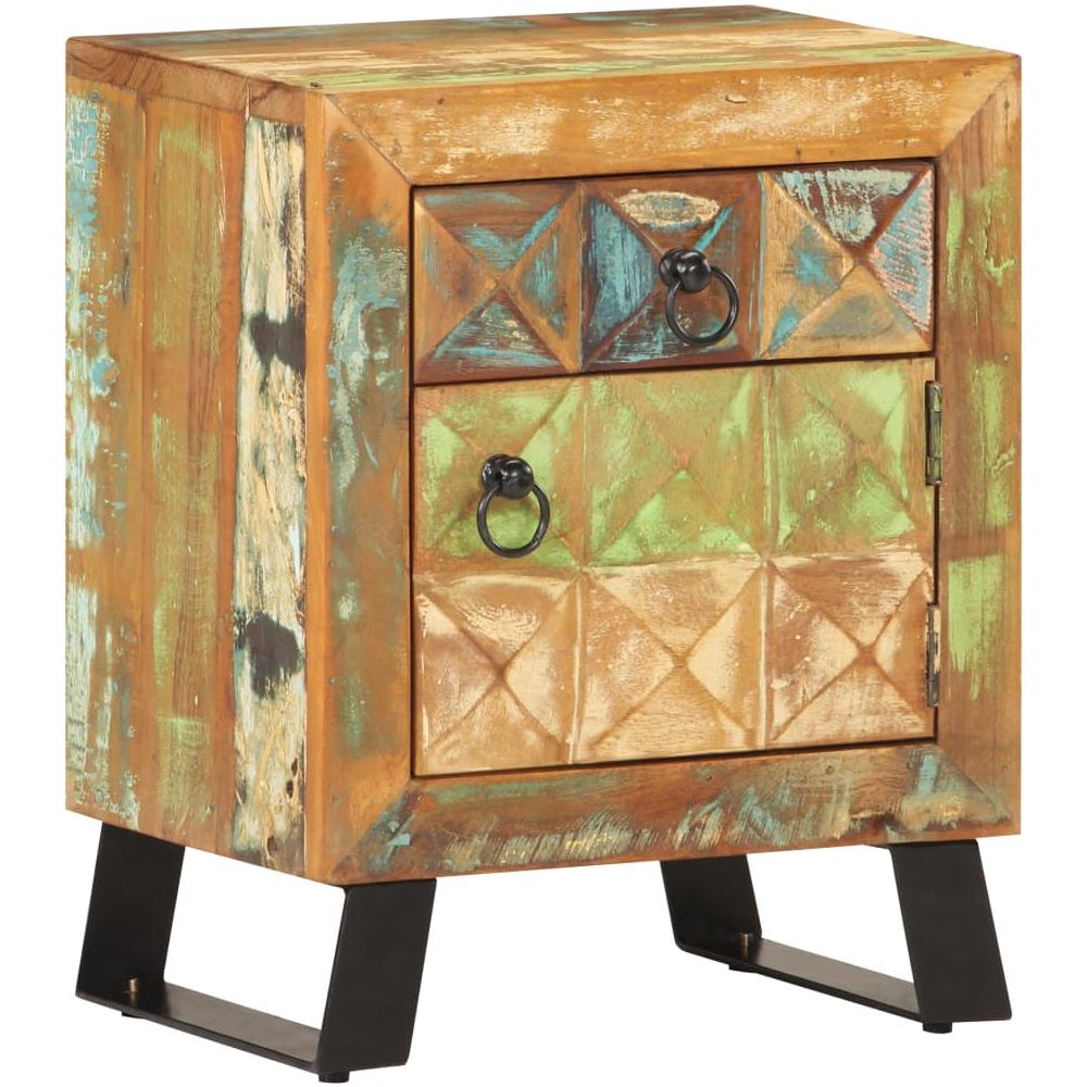 Comodino 40x30x50 Cm In Legno Massello Di Recupero - Foto 1