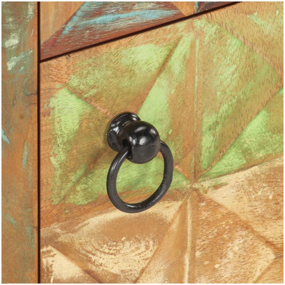 Comodino 40x30x50 Cm In Legno Massello Di Recupero - Foto 2