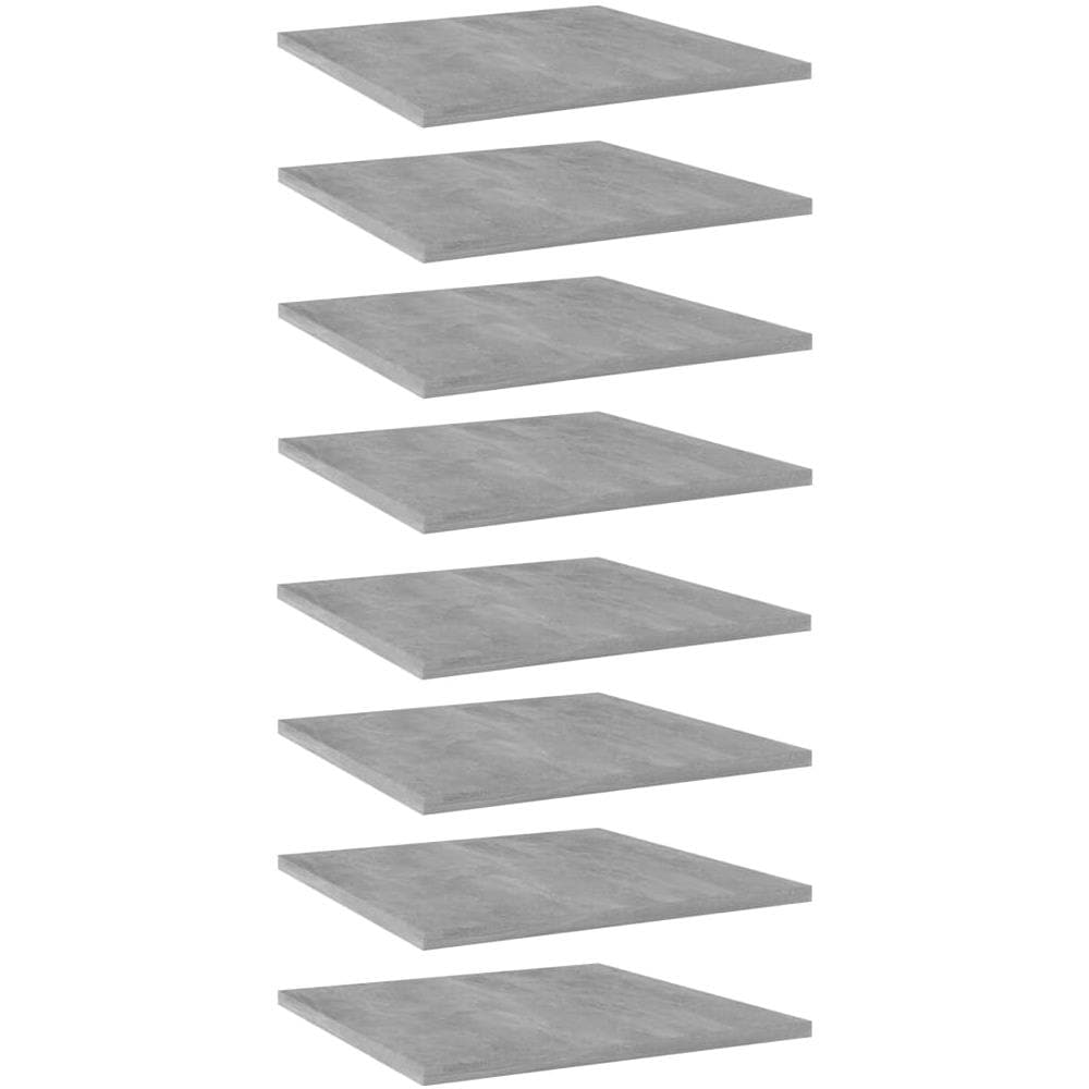 Ripiani per Libreria 8pz Grigio Cemento 40x40x1,5cm Multistrato - Foto 1