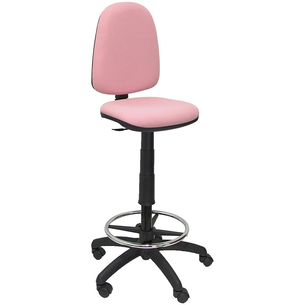 T04cp Sgabello Ergonomico, Altezza Regolabile E Anello Poggiapiedi Rosa Pálido - Foto 1