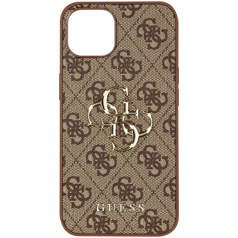Cover Iphone 13 Pro Guess Modello ""4g"" Con Logo In Rilievo Marrone - Foto 1