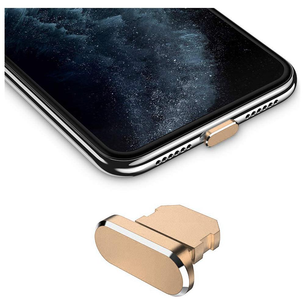 Cappuccio Protettivo Compatibile Con Apple Iphone In Oro - Spina Di Protezione Dalla Polvere Spina Per La Porta Di Ricarica Antipolvere - Foto 1
