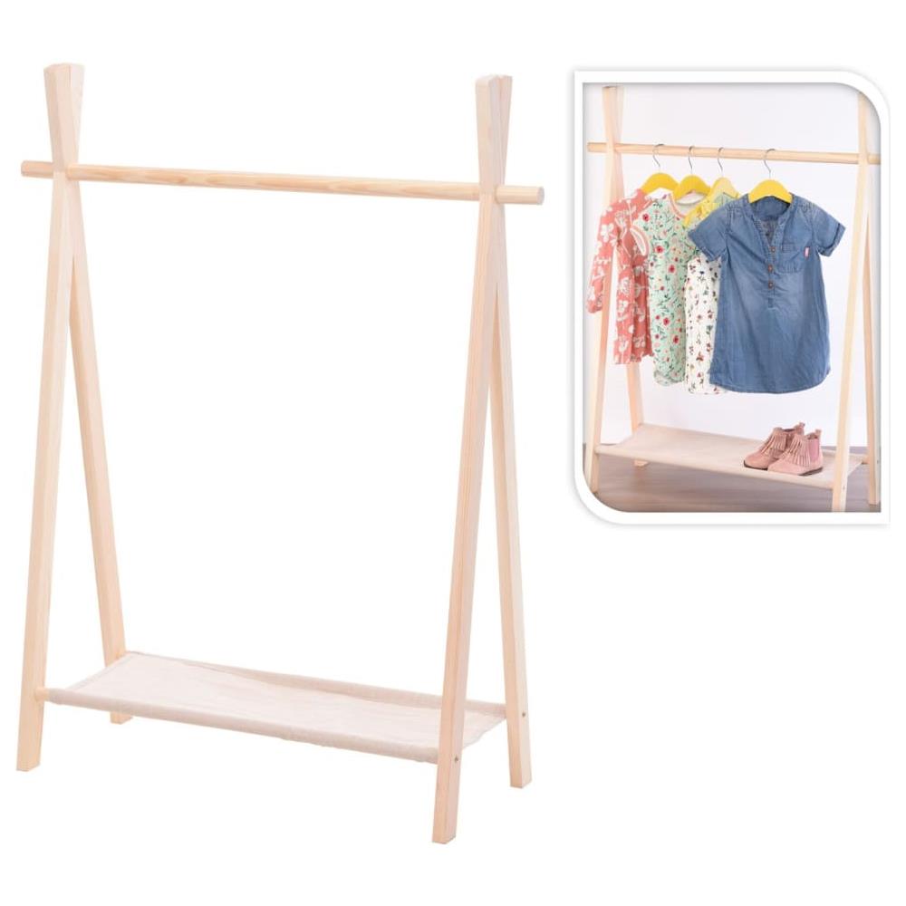 Appendiabiti Per Bambini, 80 X 30 X 100 Cm, In Legno - Foto 1