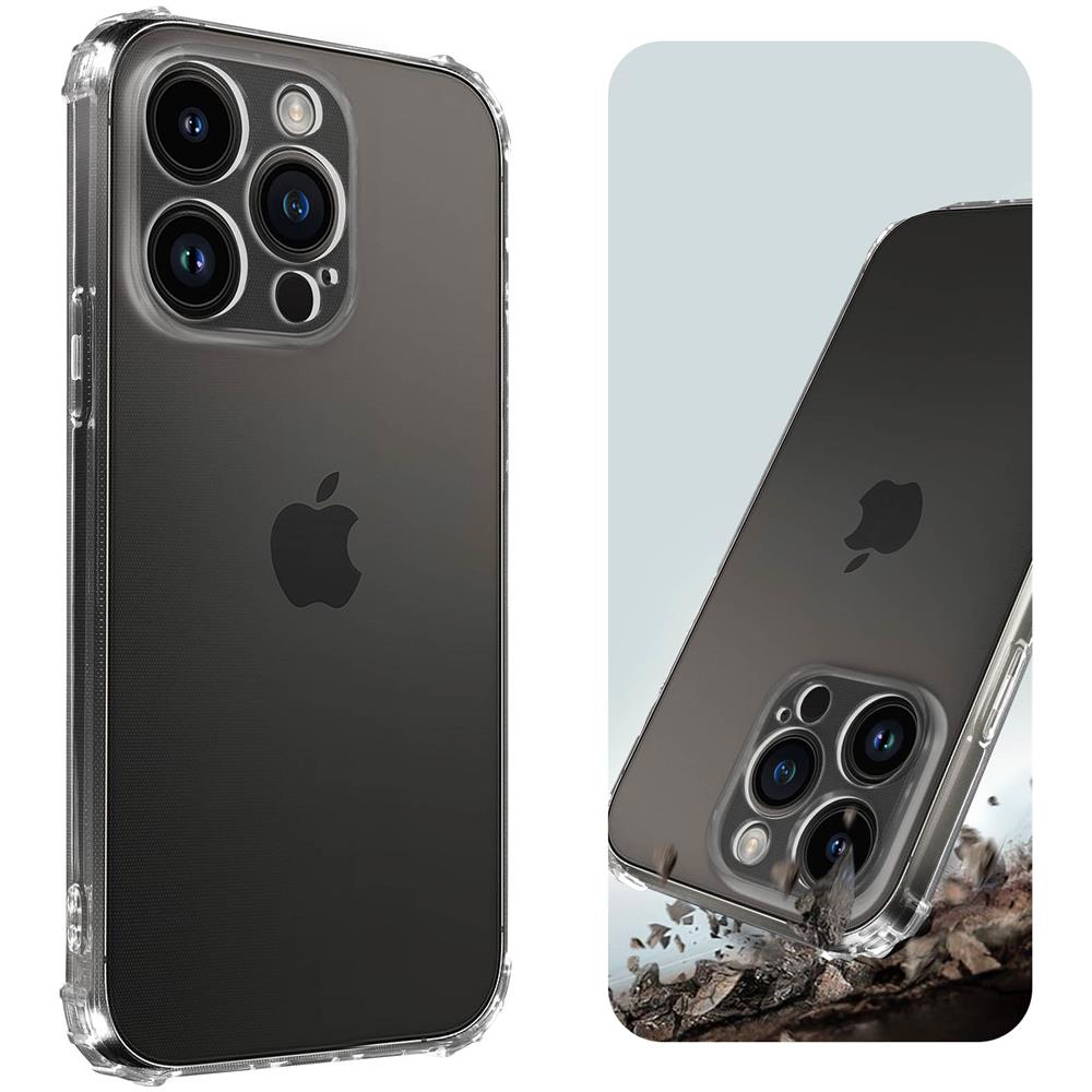 Cover Gel Di Silicone Per Iphone 14 Pro Trasparente Angoli Rinforzati - Foto 1