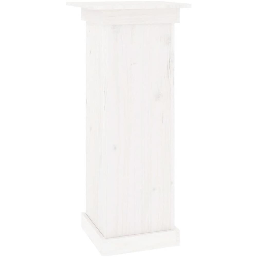 Supporto Per Fiori Bianco 40x40x90 Cm In Legno Massello Di Pino - Foto 2