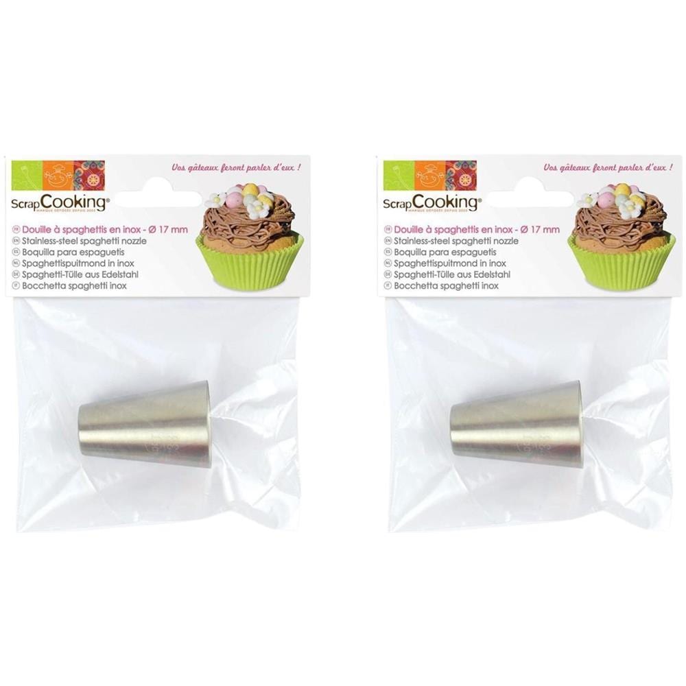 2 Bocchete Per Pasticceria Spaghetti In Acciaio Inossidabile - Foto 1