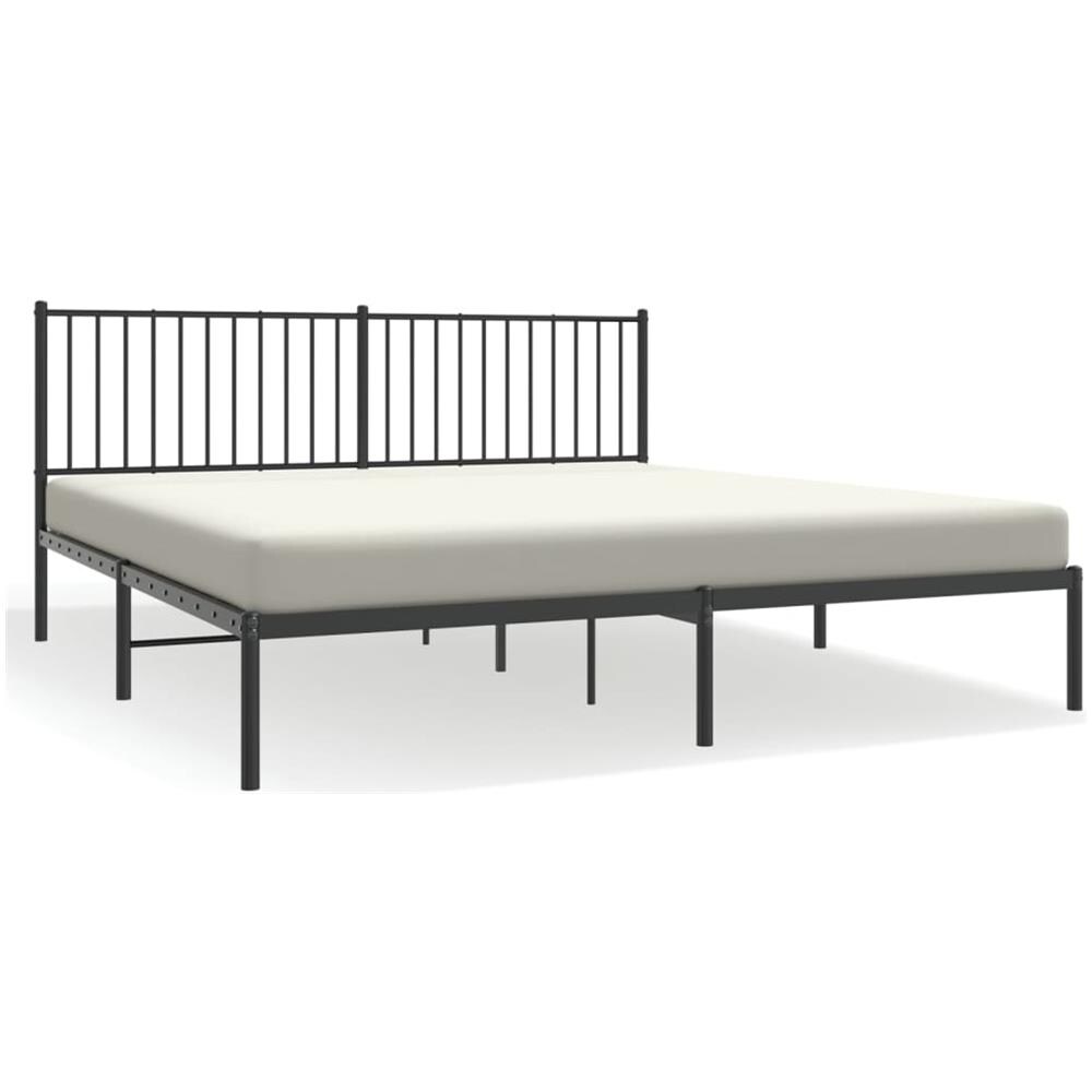 Giroletto Con Testiera In Metallo Nero 183x213 Cm - Foto 2