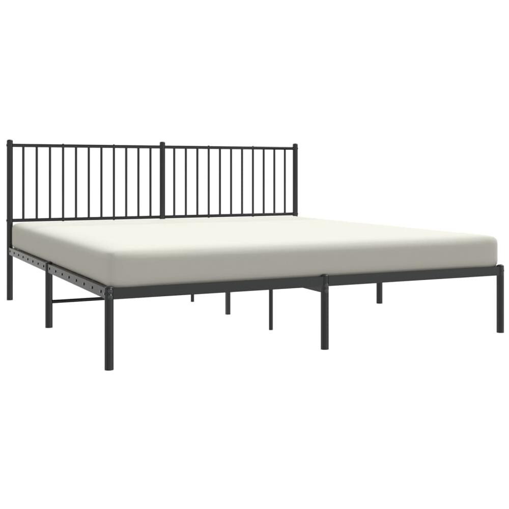 Giroletto Con Testiera In Metallo Nero 183x213 Cm - Foto 3
