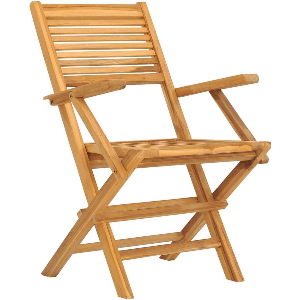 Sedie Da Giardino Pieghevoli 4pz 55x62x90cm Legno Massello Teak - Foto 3