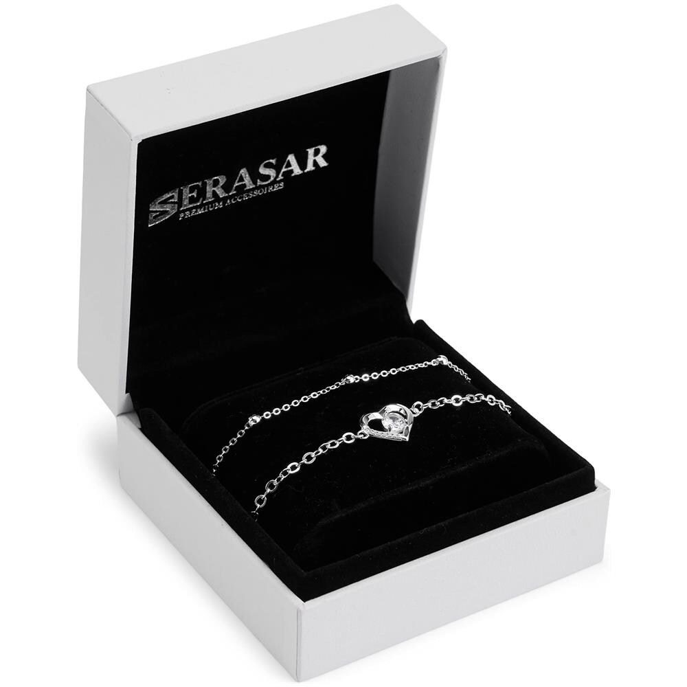 Cavigliera in Argento Sterling, ""Heart"", Argento - Foto 2