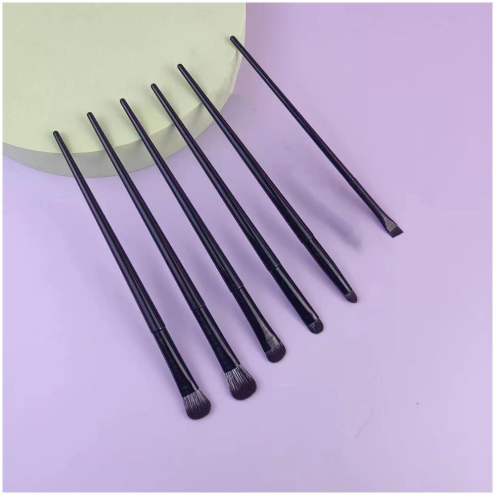 Set Con Pennelli Trucco E Matite Ombretto 6 Pezzi Black - Foto 2