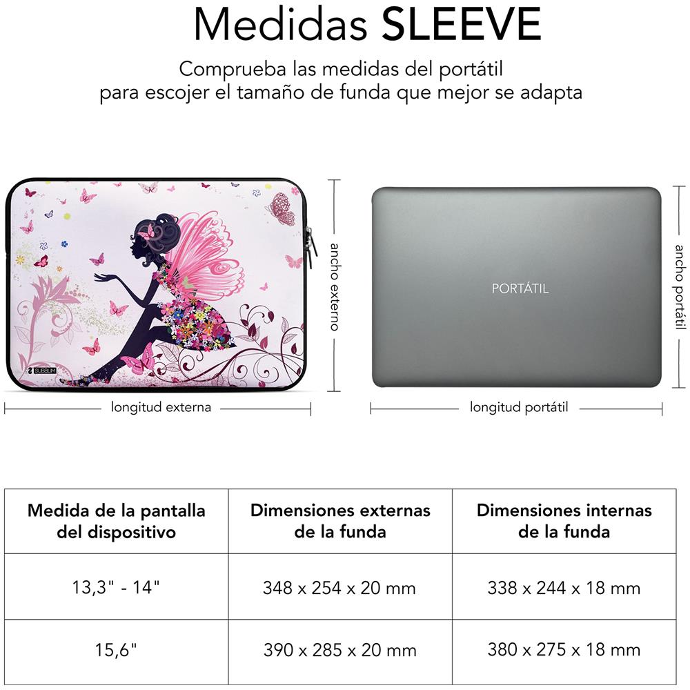 SUBLS-SKIN102 borsa per laptop 35,6 cm (14") Custodia a tasca Multicolore - Foto 5