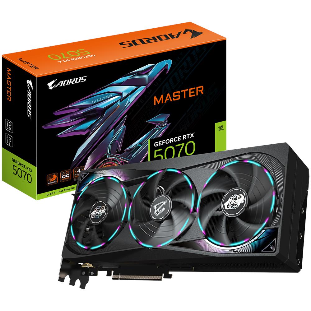 GeForce RTX 5070 12 GB GDDR7 PCI-E 1 x HDMI / 3 x DisplayPort AORUS MASTER - Foto 1