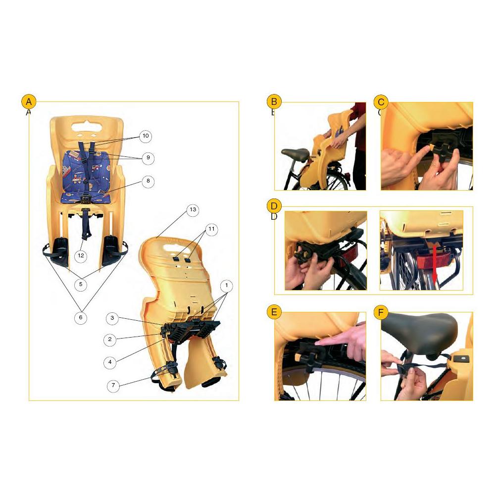 Seggiolino Bici Posteriore Clamp - Pepe Beige - Foto 3