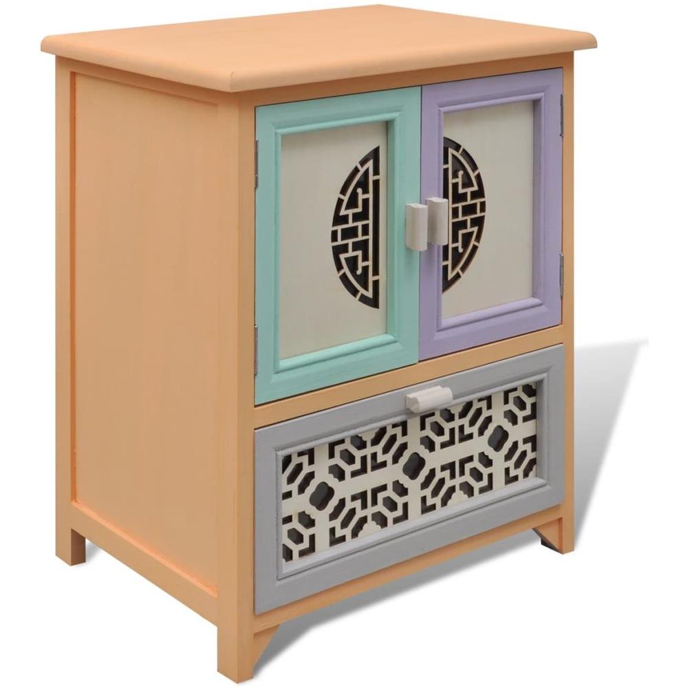 Armadietto Da Toeletta 1 Cassetto E 2 Porte Scultura Squisita - Foto 1