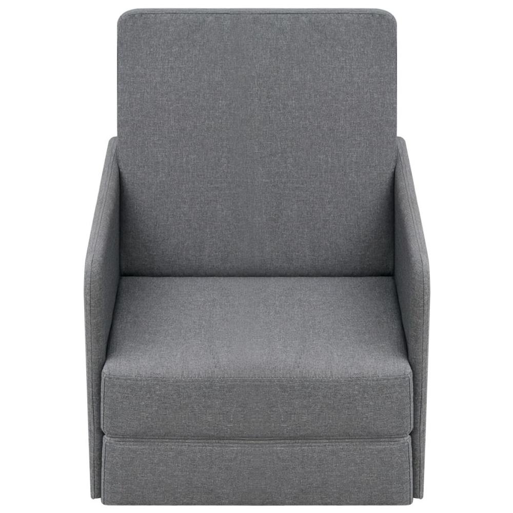 Poltrona Letto In Tessuto 59,5x72x72,5 Cm Grigio Chiaro - Foto 2