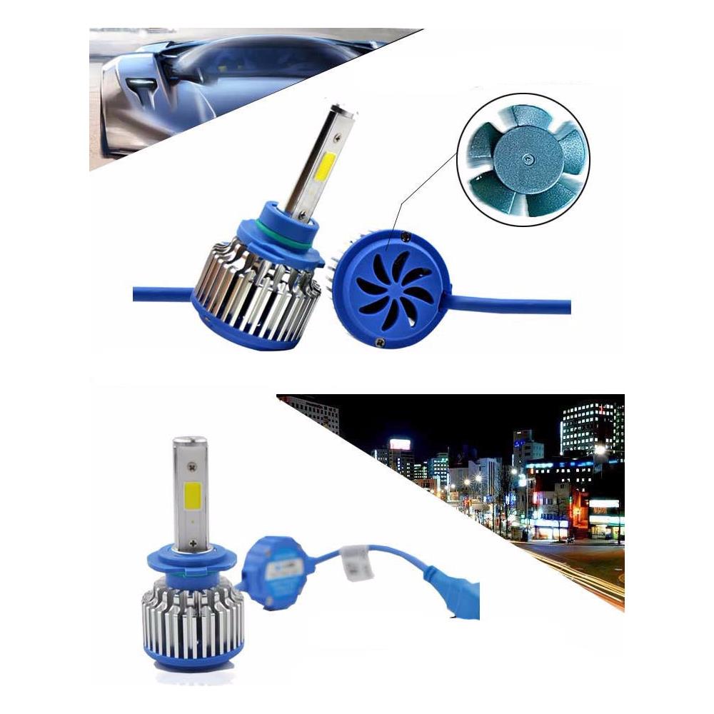 Lampade Led Fari Ricambio Auto H4 Led 3200 Lumen 6000k 12v 24v 40w Ventola - Foto 2