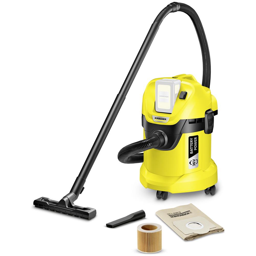 Aspiratore Solidi Liquidi WD 3 Batteria Capacità 17 L Potenza 300 W - Foto 1
