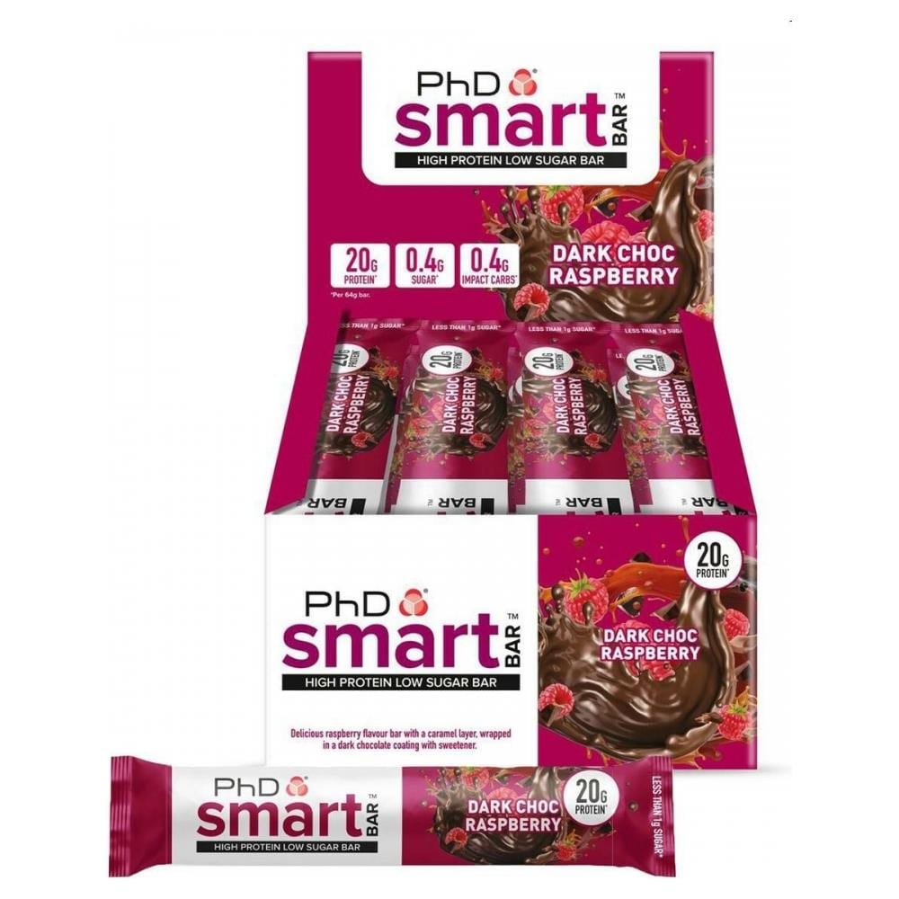 Diet Smart Barretta Cioccolato Fondente E Lamponi 12X64Gr - Foto 1