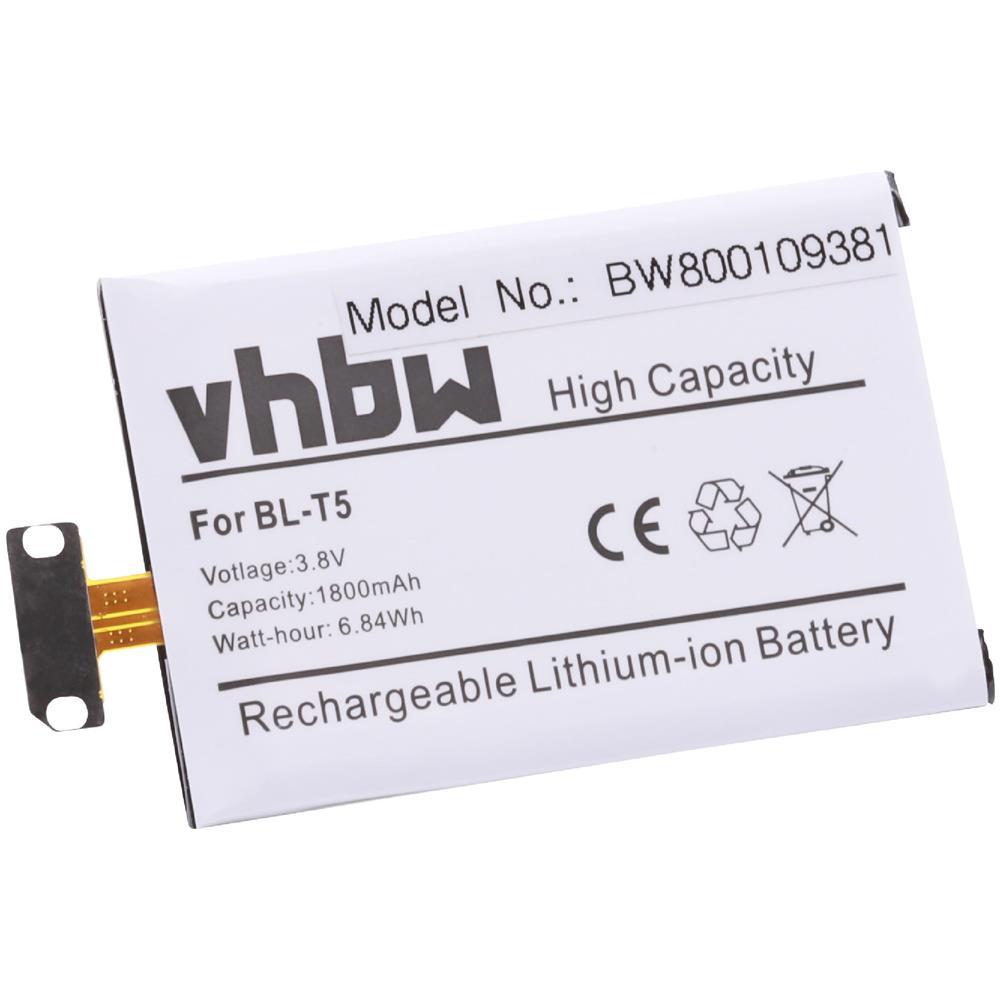 Li-ion Batteria 1800mah (3.8v) Per Cellulari E Smartphone Lg Optimus F180, G E975, Mako Sostituisce Bl-t5, Eac61898601, .  - Foto 1