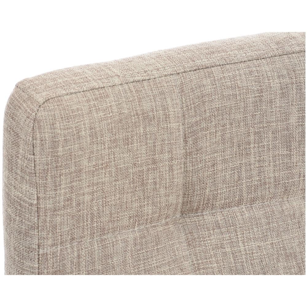 Sgabello Bar LINCOLN in Stoffa Trapuntata e Telaio in Legno di Faggio I Sgabello Alto da Cucina con Seduta 75 cm I Sedia Alta da Bancone con Schienale e Poggiapiedi Crema - Foto 5