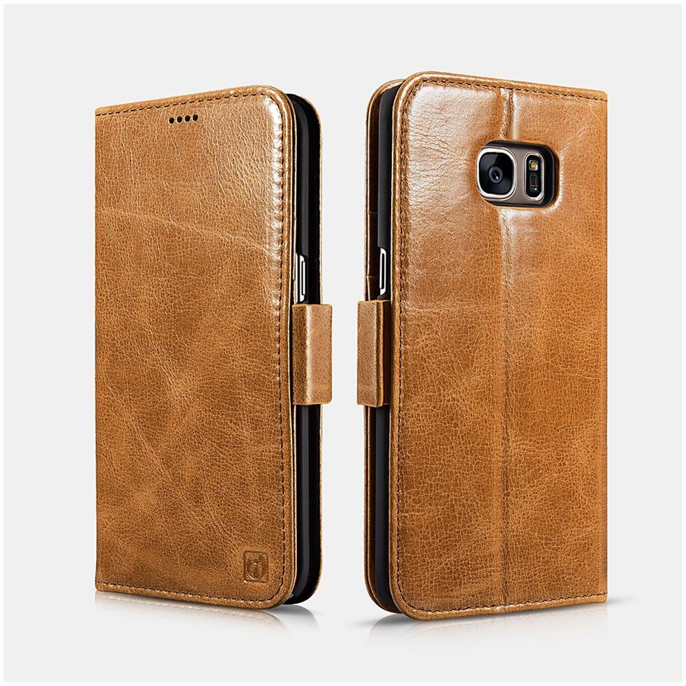 Caso 2 Di Lusso In Pelle Silmarillion 1in Brown Samsung Galaxy S7 Bordo - Foto 1