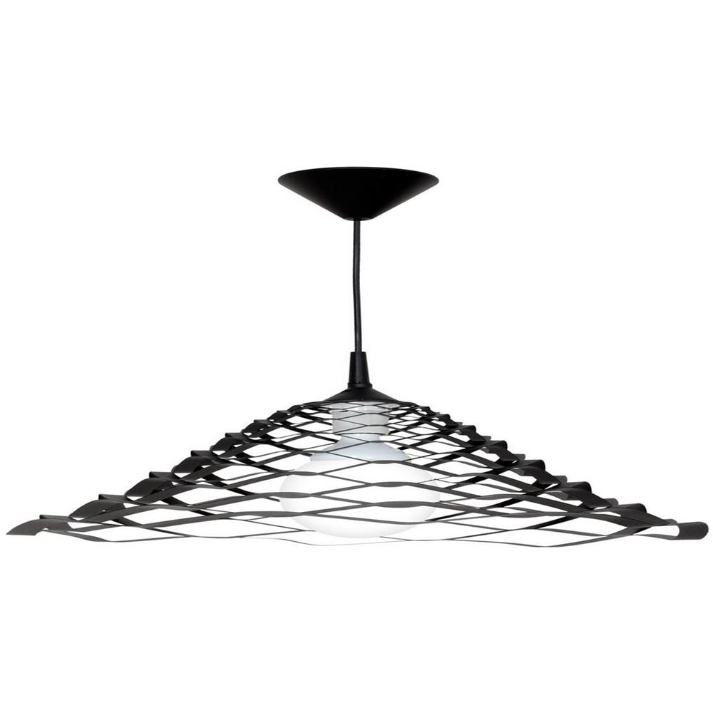 Lampada A Sospensione Ara - Lampadario - Da Soffitto - Nero In Metallo, Plastica, 40 X 40 X 70 Cm, 1 X E27, 60w - Foto 1