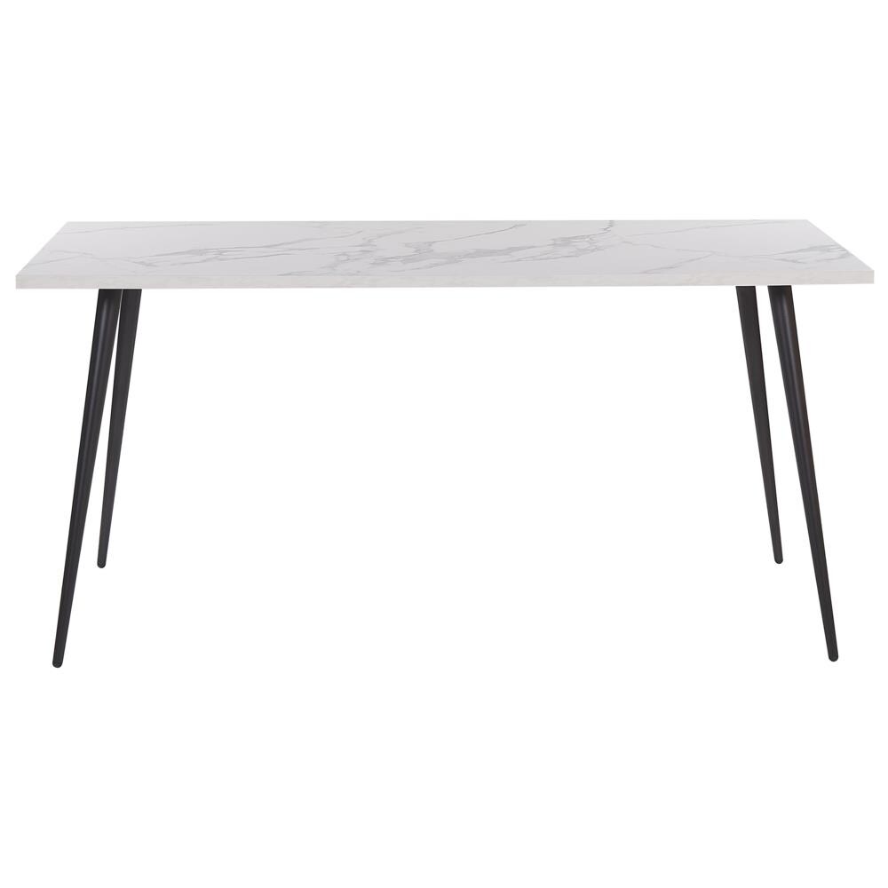 Tavolo Da Pranzo Effetto Marmo Bianco E Nero 160 X 80 Cm Santiago - Foto 2