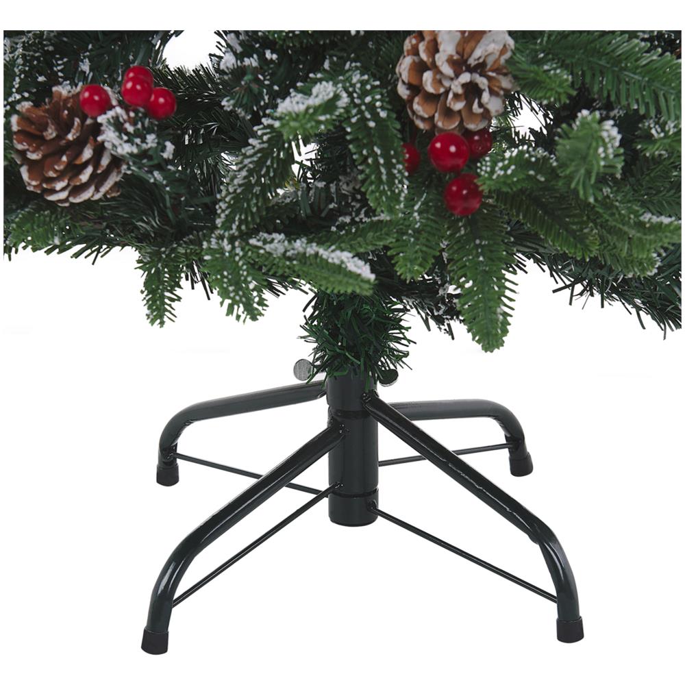 Albero Di Natale Artificiale Cosparso Di Neve 120 Cm Verde Denali - Foto 2