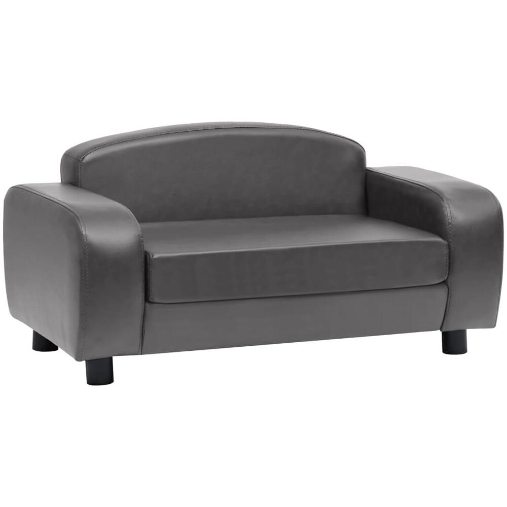 Divano per Cani Grigio 80x50x40 cm in Similpelle - Foto 1