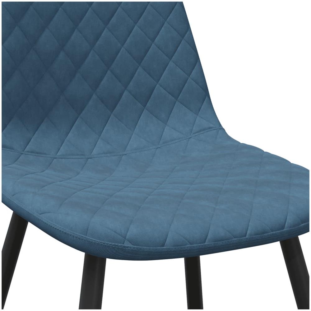 Sedie da Pranzo 4 pz Blu in Velluto - Foto 2