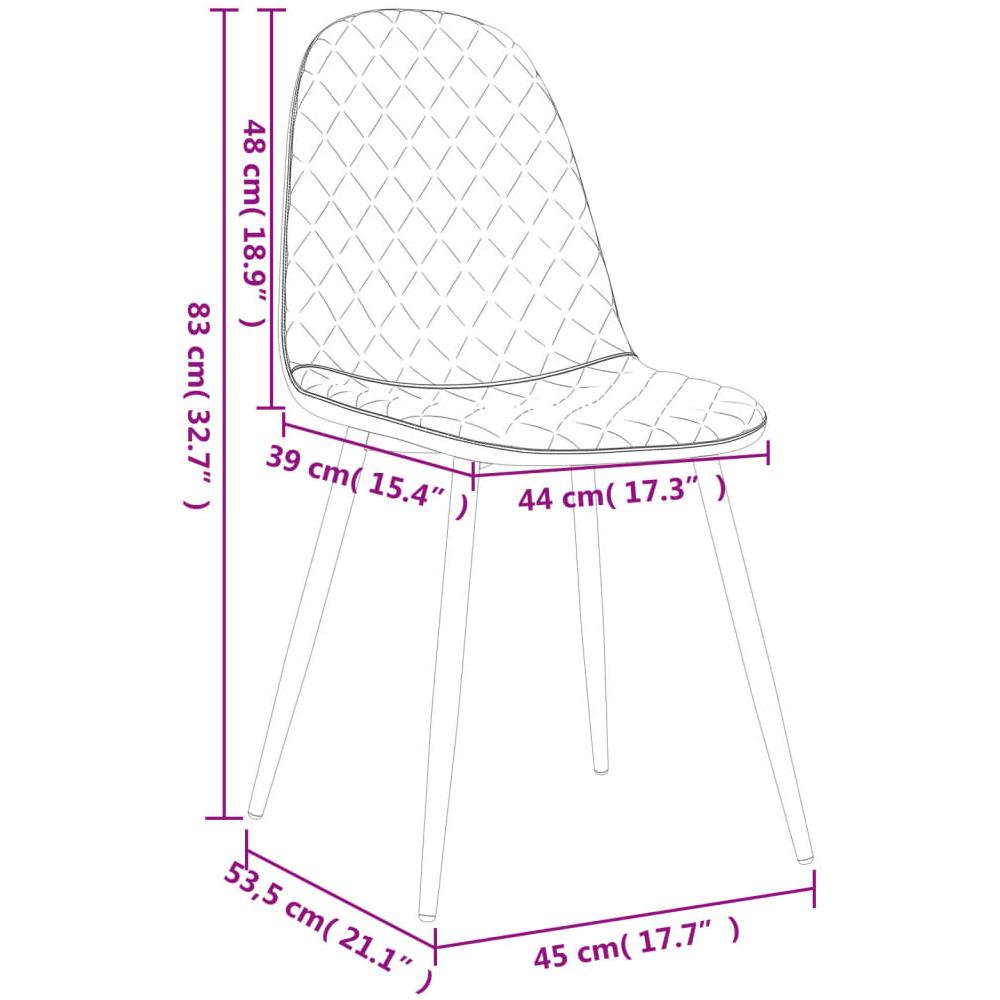 Sedie da Pranzo 4 pz Blu in Velluto - Foto 8
