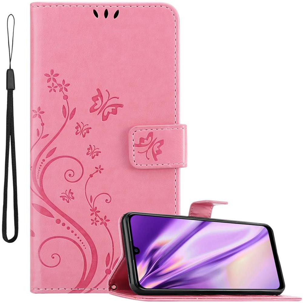 Cadorabo Custodia Compatibile Con Honor 10 Lite/p Smart 2019 In Rosa Fiore - Coperchio Protettivo In Design Floreale Con Chiusura Magnetica, Funzione Stand E Slot Per Carte - Foto 1