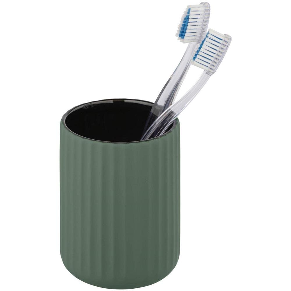 Portaspazzolino Belluno, Ceramica, Verde, Ø 8 Cm, - Foto 1
