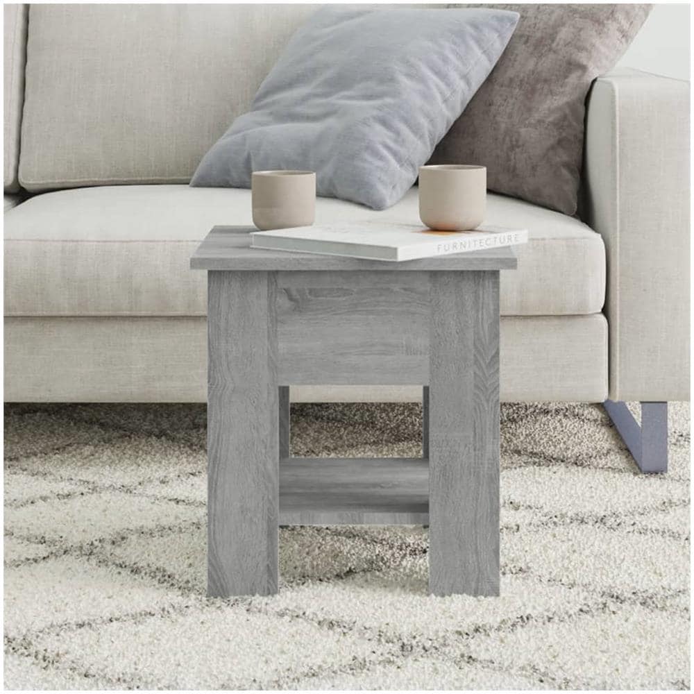 Tavolino Da Salotto Grigio Sonoma 40x40x42 Cm Legno Multistrato - Foto 3
