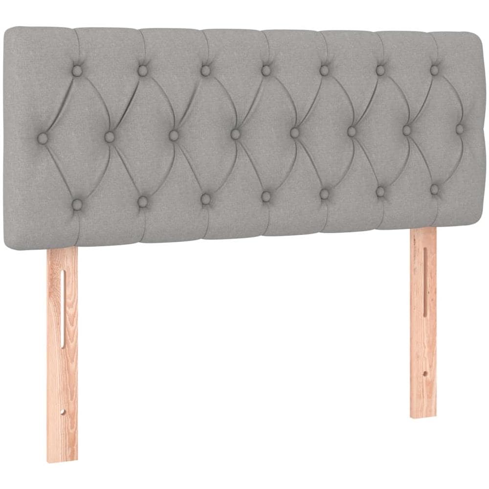 Testiera Grigio Chiaro 90x7x78/88 Cm In Tessuto - Foto 2