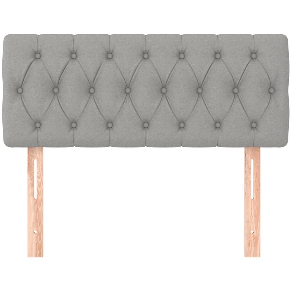 Testiera Grigio Chiaro 90x7x78/88 Cm In Tessuto - Foto 4