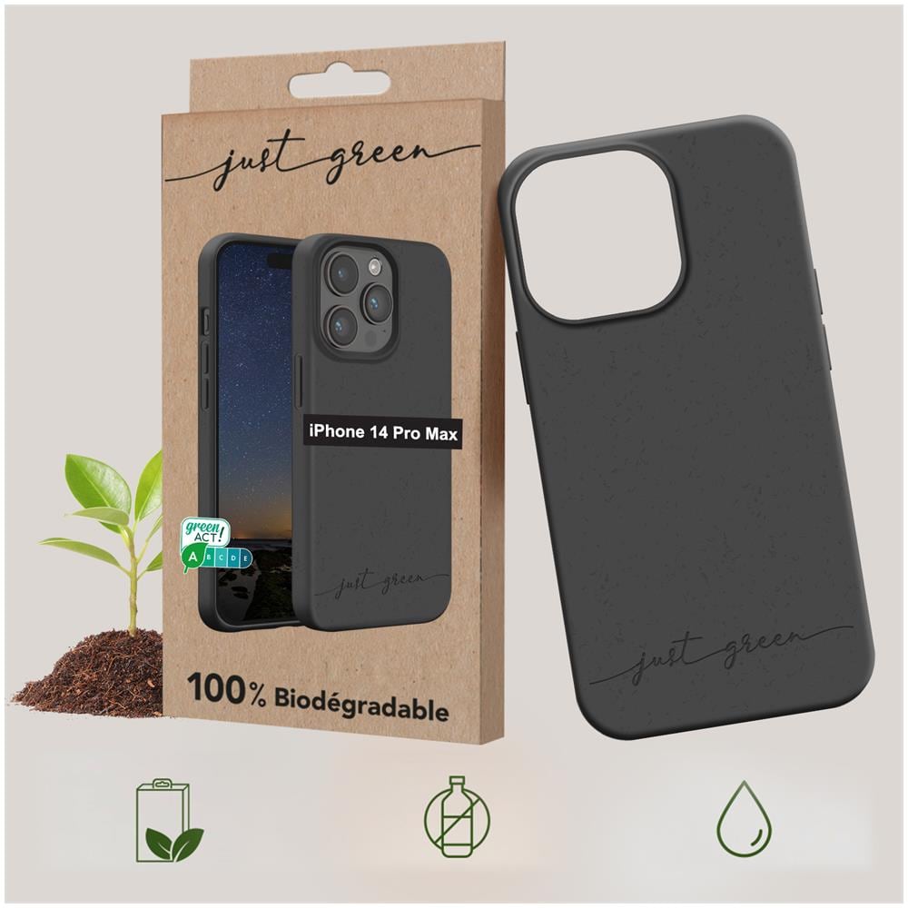 Cover Biodegradabile Per Iphone 14 Pro Max Nera - Foto 2