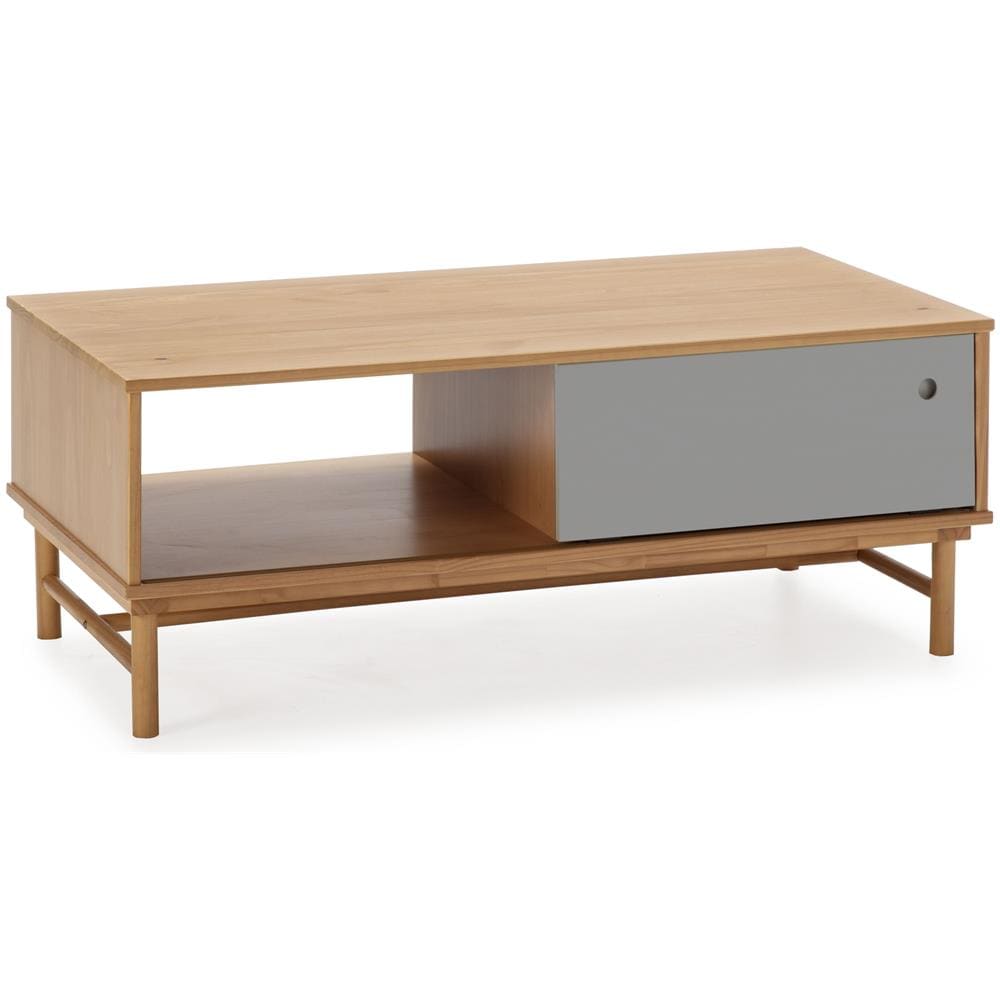 Tavolino Magnus 1 Anta Scorrevole E 1 Cavo, Legno Massello, 110 Cm (larghezza) 55 Cm (profondità) 42 Cm (altezza) - Foto 1