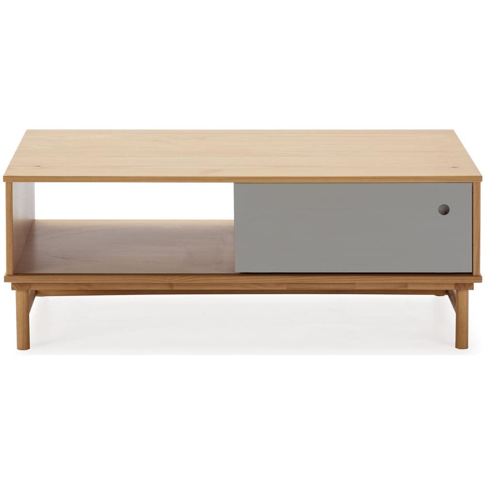 Tavolino Magnus 1 Anta Scorrevole E 1 Cavo, Legno Massello, 110 Cm (larghezza) 55 Cm (profondità) 42 Cm (altezza) - Foto 2