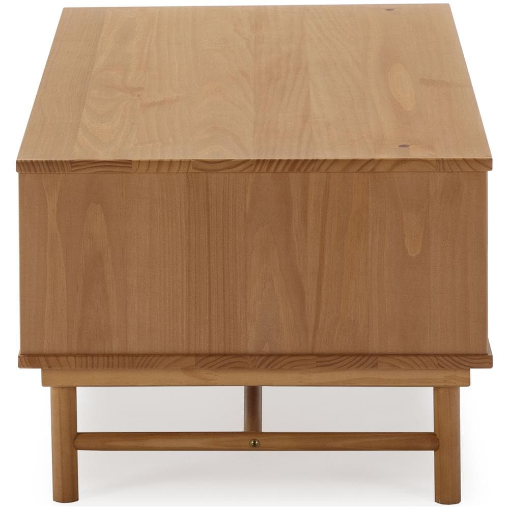 Tavolino Magnus 1 Anta Scorrevole E 1 Cavo, Legno Massello, 110 Cm (larghezza) 55 Cm (profondità) 42 Cm (altezza) - Foto 3